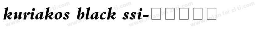 kuriakos black ssi字体转换